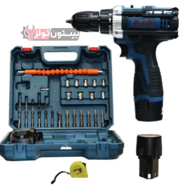 دریل شارژی 12 ولت لیتیوم CD-1225 پی ای پی PAP-3301002